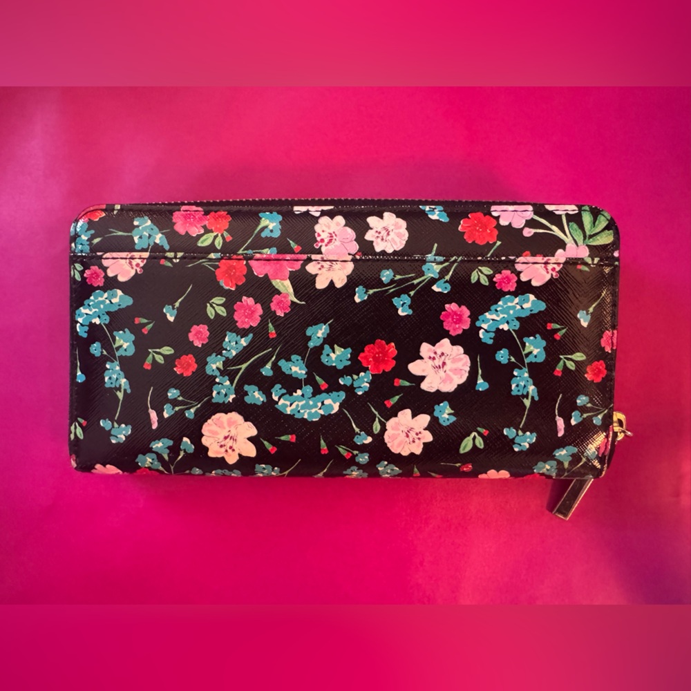 Kate Spade Black Floral Wallet - Picture 2 of 3
